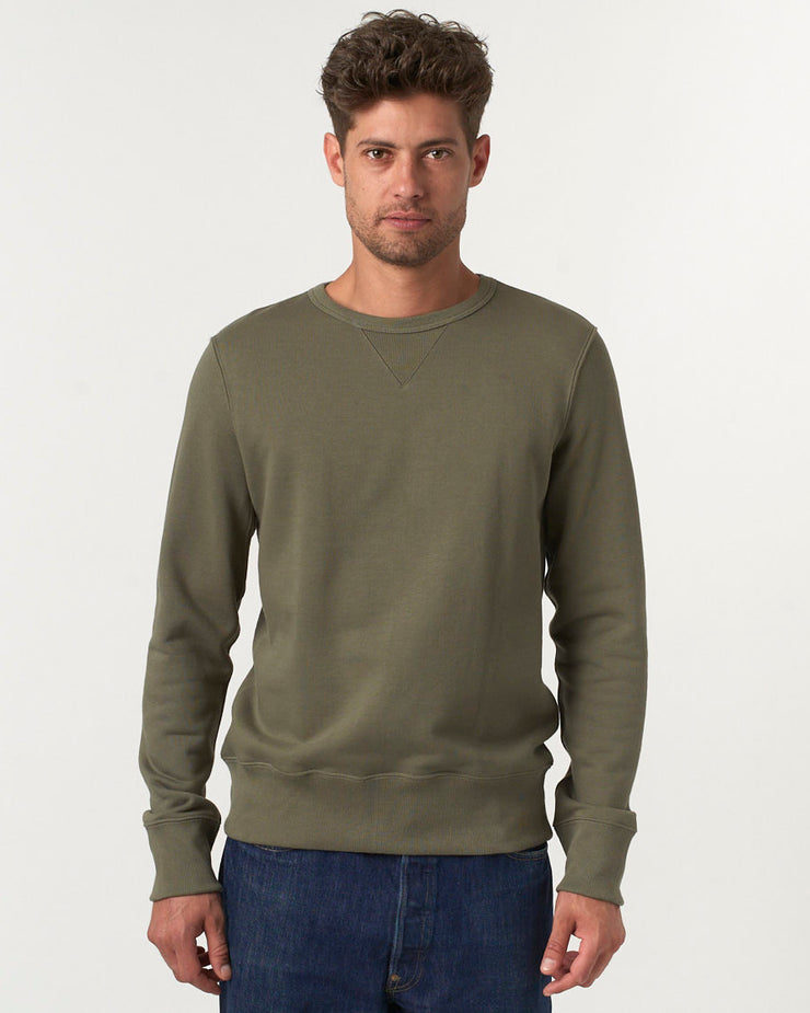 Merz B Schwanen Good Originals 346 10oz Loopwheeled Sweatshirt - Army