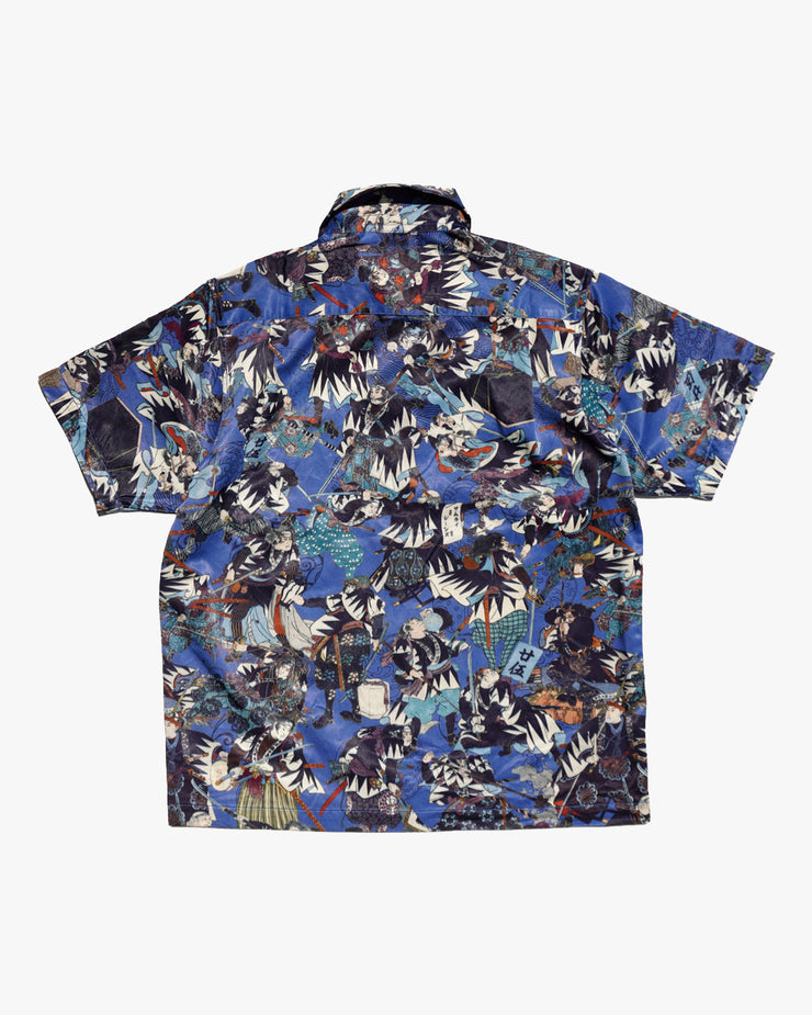 Samurai Jeans SSA25th-AR Ako Roshi Pattern Hawaiian Shirt - Blue