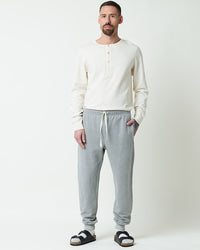Merz b. Schwanen 359 Loopwheeled Sweat Pants - Grey Melange