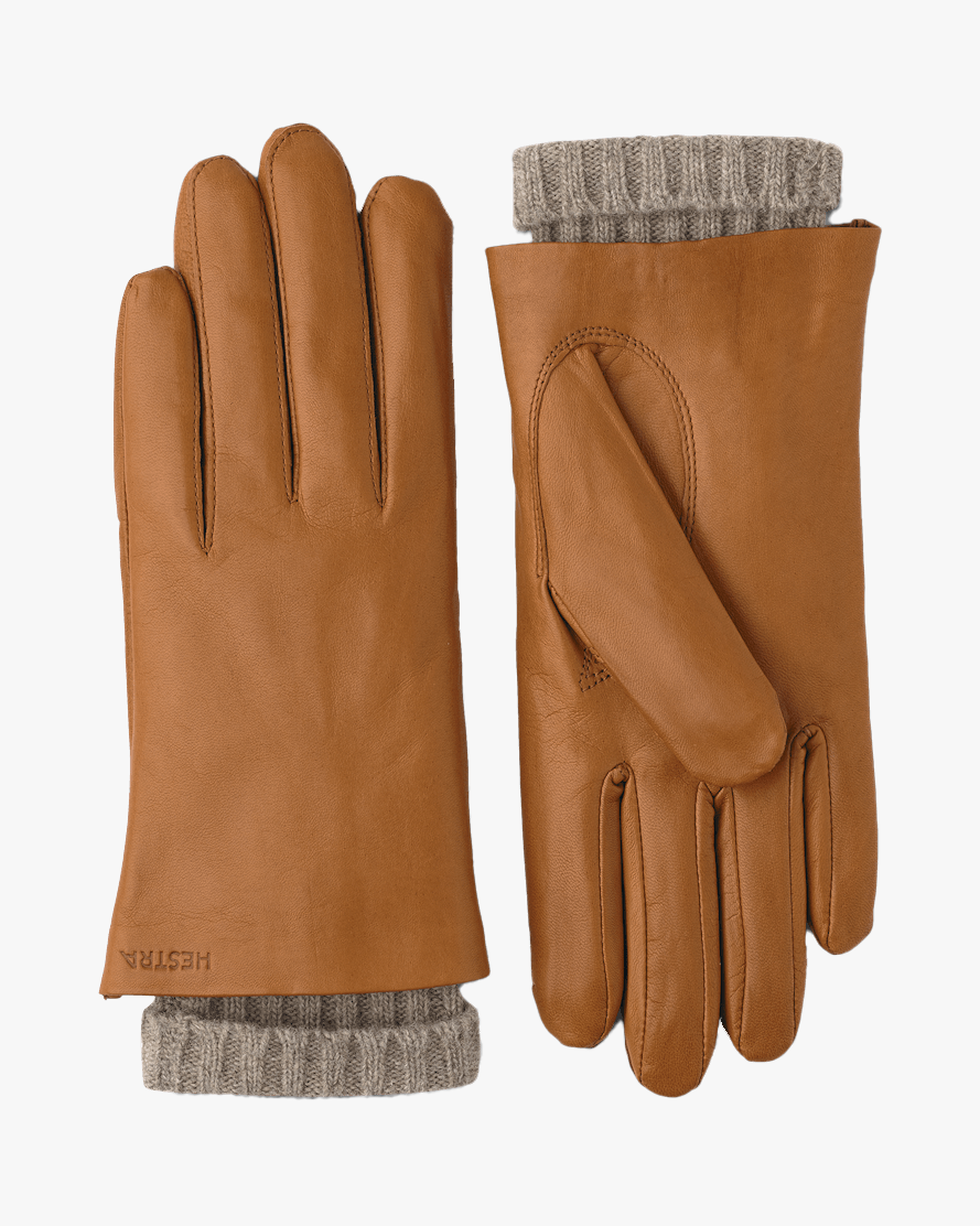 Hestra Womens Megan Wool Lined Hairsheep Leather Gloves - Cork