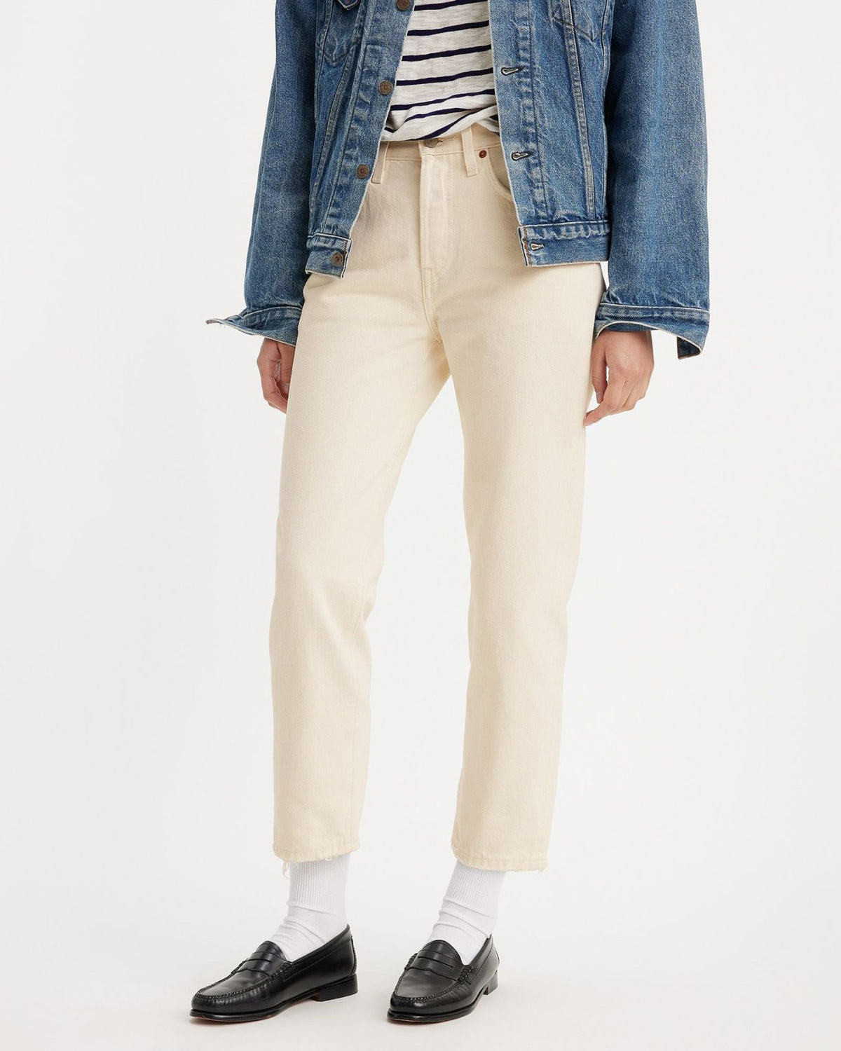 Levi's® Womens 501 Crop Jeans - Ecru Booper No Damage | Levi's® Jeans | JEANSTORE