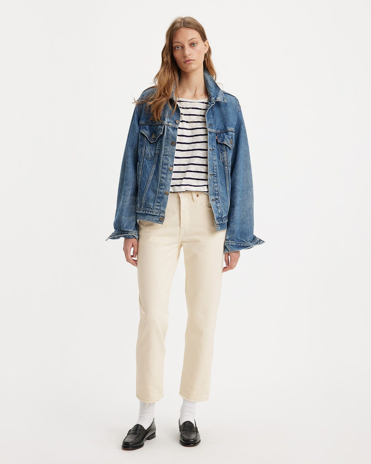 Levi's® Womens 501 Crop Jeans - Ecru Booper No Damage | Levi's® Jeans | JEANSTORE