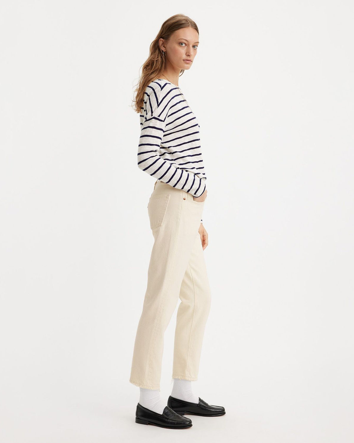 Levi's® Womens 501 Crop Jeans - Ecru Booper No Damage | Levi's® Jeans | JEANSTORE