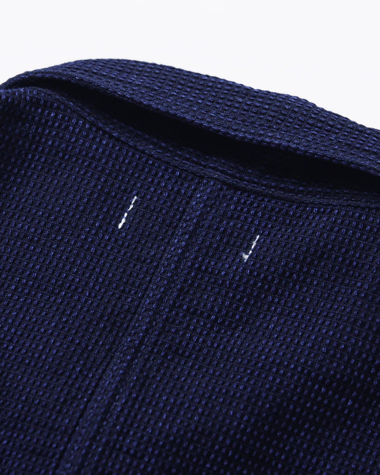 Omoto Denim 3720 12oz Cube Sashiko Denim Chore Jacket - Indigo