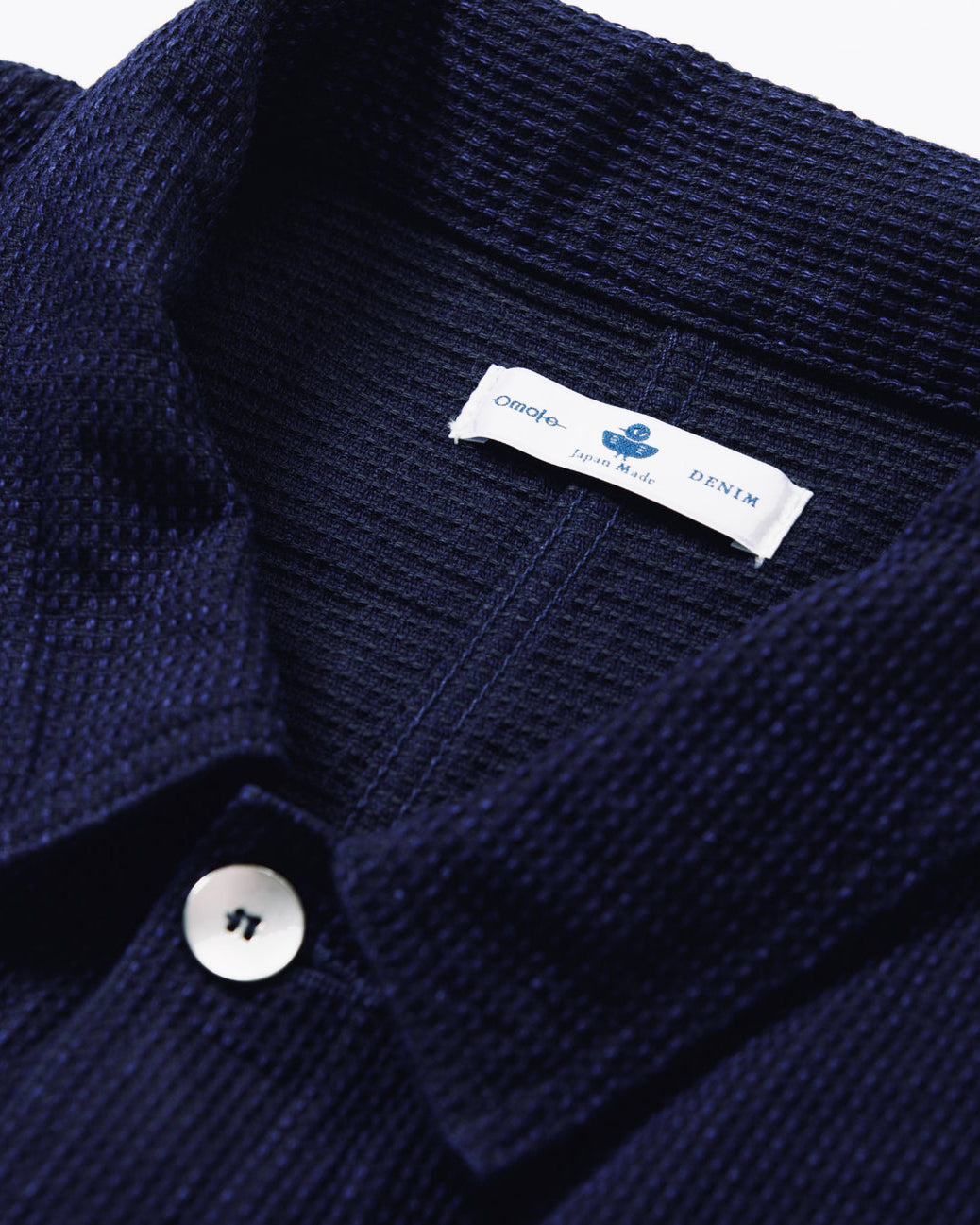 Omoto Denim 3720 12oz Cube Sashiko Denim Chore Jacket - Indigo