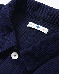 Omoto Denim 3720 12oz Cube Sashiko Denim Chore Jacket - Indigo