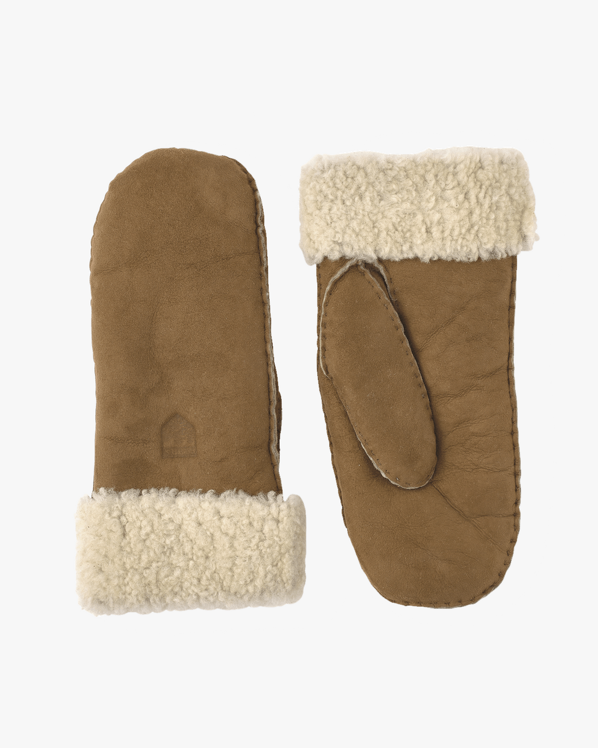 Hestra Womens Sheepskin Mitt Suede Mittens - Beige | Hestra Gloves | JEANSTORE