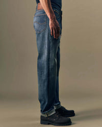 Lee Gold Relaxed Tapered Selvedge Mens Jeans - Golden Hour