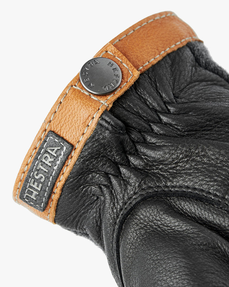 Hestra Deerskin Wool Tricot Gloves - Charcoal / Black | Hestra Gloves | JEANSTORE