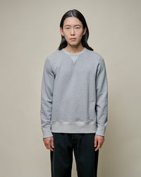 Merz b. Schwanen 3M46 10oz Vintage Loopback Fleece Sweatshirt - Grey Melange