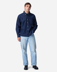 3sixteen indigo selvedge shirt front view