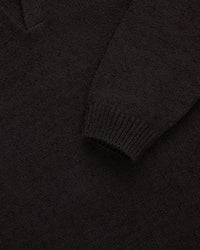 3sixteen Long Sleeve Knit Polo - Bark Boucle | 3sixteen Polo Shirts | JEANSTORE