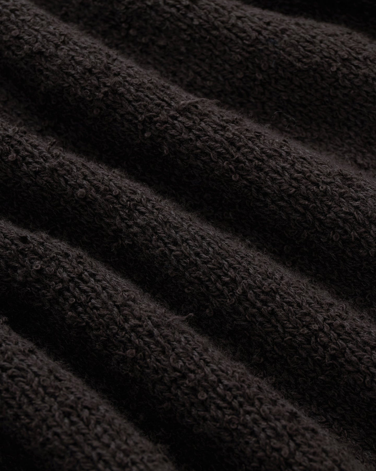 3sixteen Long Sleeve Knit Polo - Bark Boucle | 3sixteen Polo Shirts | JEANSTORE