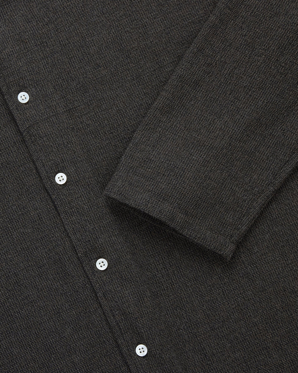 3sixteen Loop Collar Shirt - Chocolate Marled | 3sixteen Shirts | JEANSTORE