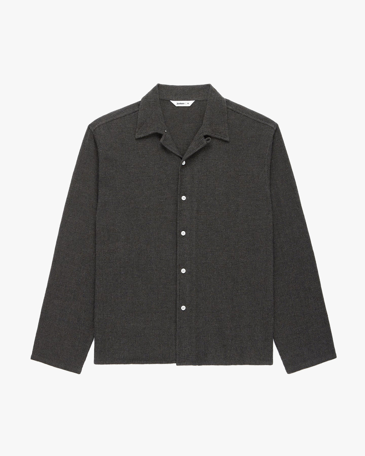 3sixteen loop collar shirt chocolate marled
