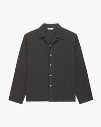 3sixteen loop collar shirt chocolate marled