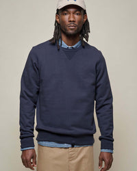 Merz b. Schwanen 3S48 14.8oz Classic Fit Heavyweight Sweatshirt - Dark Navy