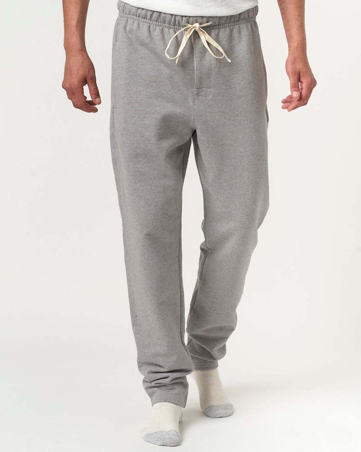 Merz b. Schwanen 3S50 14.8oz Classic Fit Heavyweight Sweatpants - Grey Melange