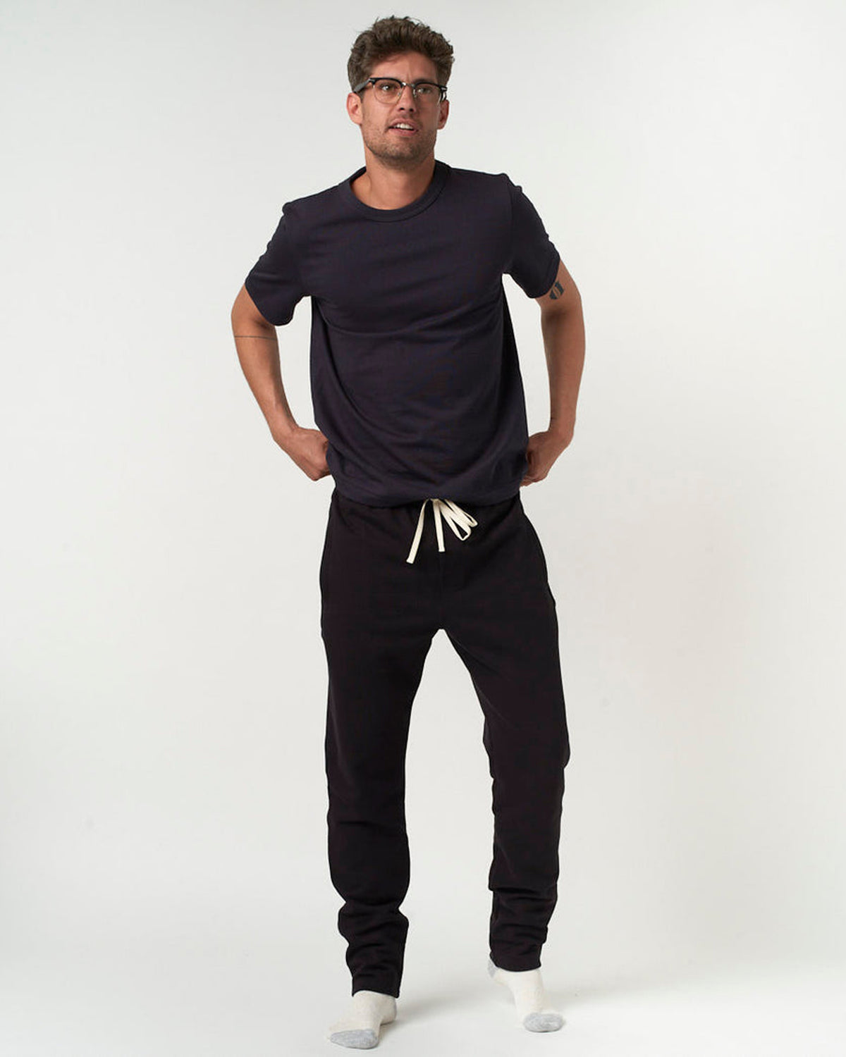 Merz b. Schwanen Originals 3S50 Classic Fit Heavyweight Sweatpants - Deep Black