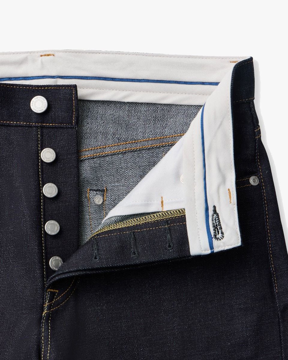 Momotaro Jeans #400 Standard Wide Fit Mens Jeans - 14.7oz Zimbabwe Cotton Selvedge Denim / Button | Momotaro Jeans Jeans | JEANSTORE