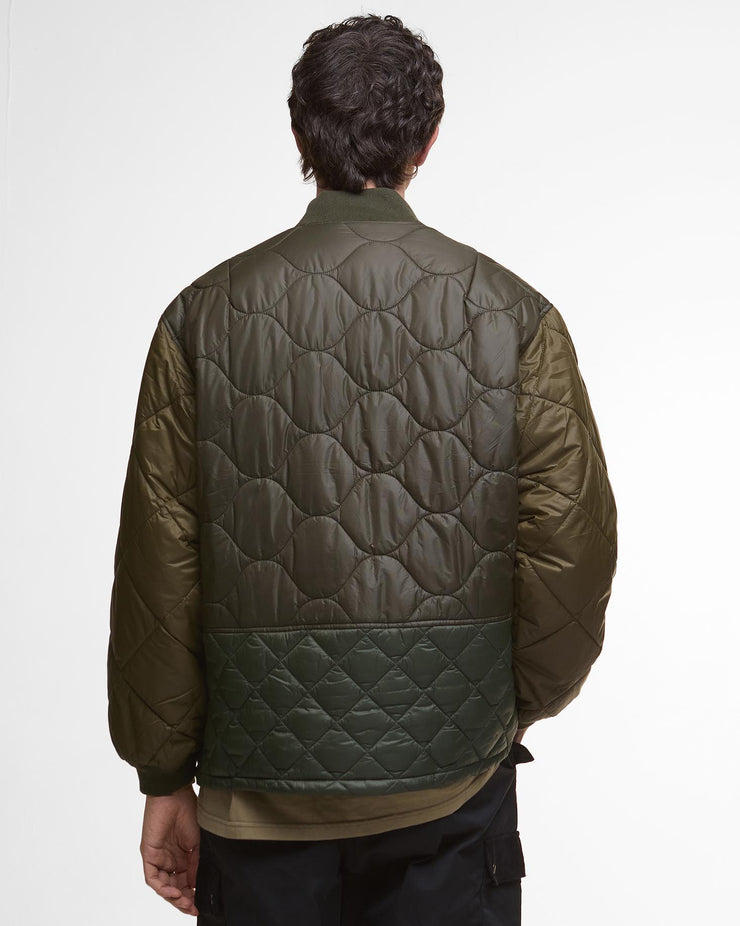 Barbour Heritage Cording Quilted Jacket Army Green