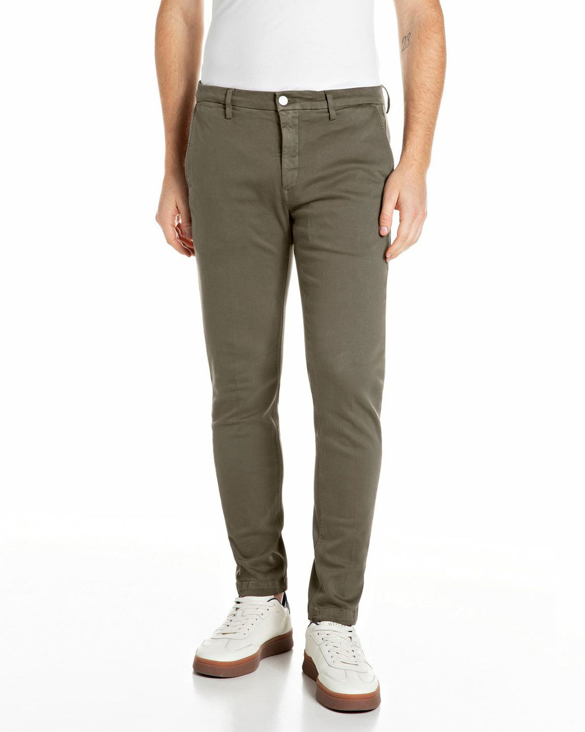 Replay Zeumar Hyperchino Colour XLITE Slim Mens Jeans - Ivy Green