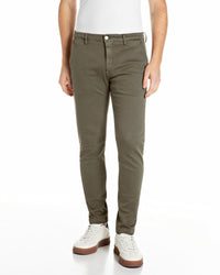 Replay Zeumar Hyperchino Colour XLITE Slim Mens Jeans - Ivy Green