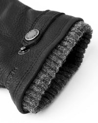 Hestra Utsjö Elk Leather Gloves - Black | Hestra Gloves | JEANSTORE