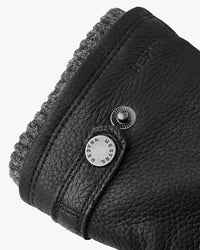 Hestra Utsjö Elk Leather Gloves - Black | Hestra Gloves | JEANSTORE