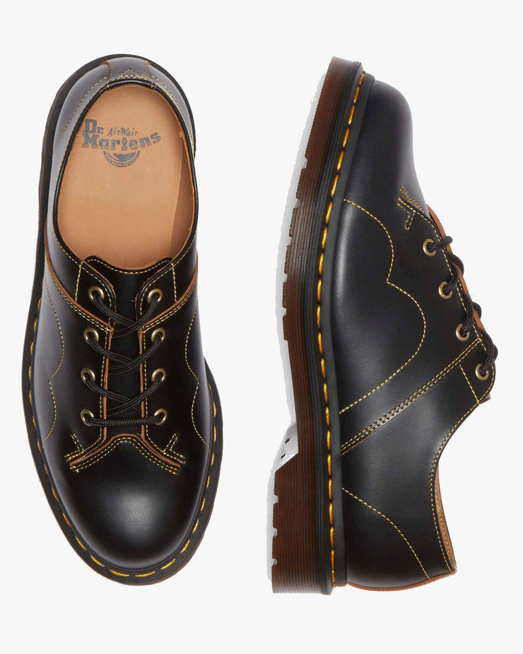Dr Martens Archive Church Leather Shoes Black Vintage Smooth