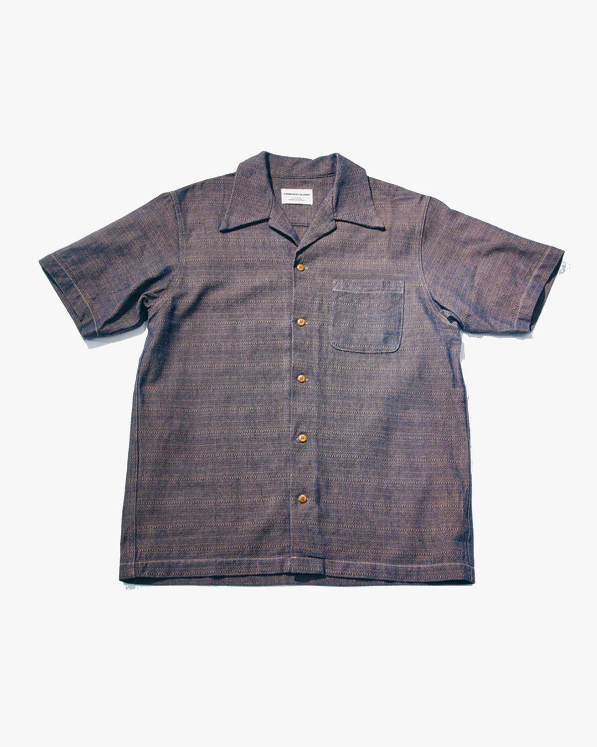 Samurai Jeans SOS26 Kanoko Aimadara Shirt - Indigo / Brown