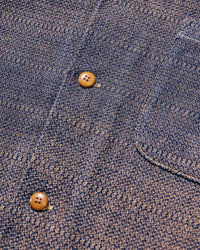 Samurai Jeans SOS26 Kanoko Aimadara Shirt - Indigo / Brown
