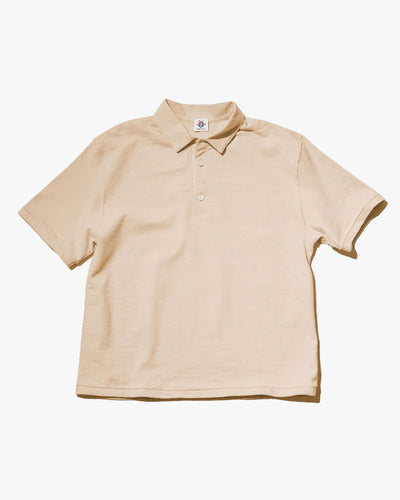 Samurai Jeans SJST-SC04 Japanese Cotton Polo Shirt - Light Kuri