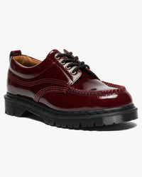 Dr Martens Archive Lowell 4-Eye Moc Toe Shoe - Cherry Red Laquered Leather