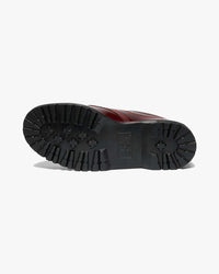 Dr Martens Archive Lowell 4-Eye Moc Toe Shoe - Cherry Red Laquered Leather
