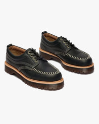 Dr Martens Archive Lowell 4-Eye Moc Toe Shoe - Black Wild Grain | Dr Martens Shoes | JEANSTORE