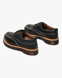 Dr Martens Archive Lowell 4-Eye Moc Toe Shoe - Black Wild Grain | Dr Martens Shoes | JEANSTORE