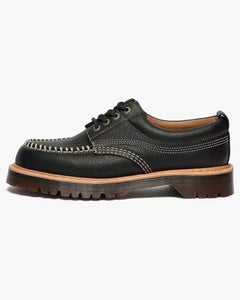 Dr Martens Archive Lowell 4-Eye Moc Toe Shoe - Black Wild Grain