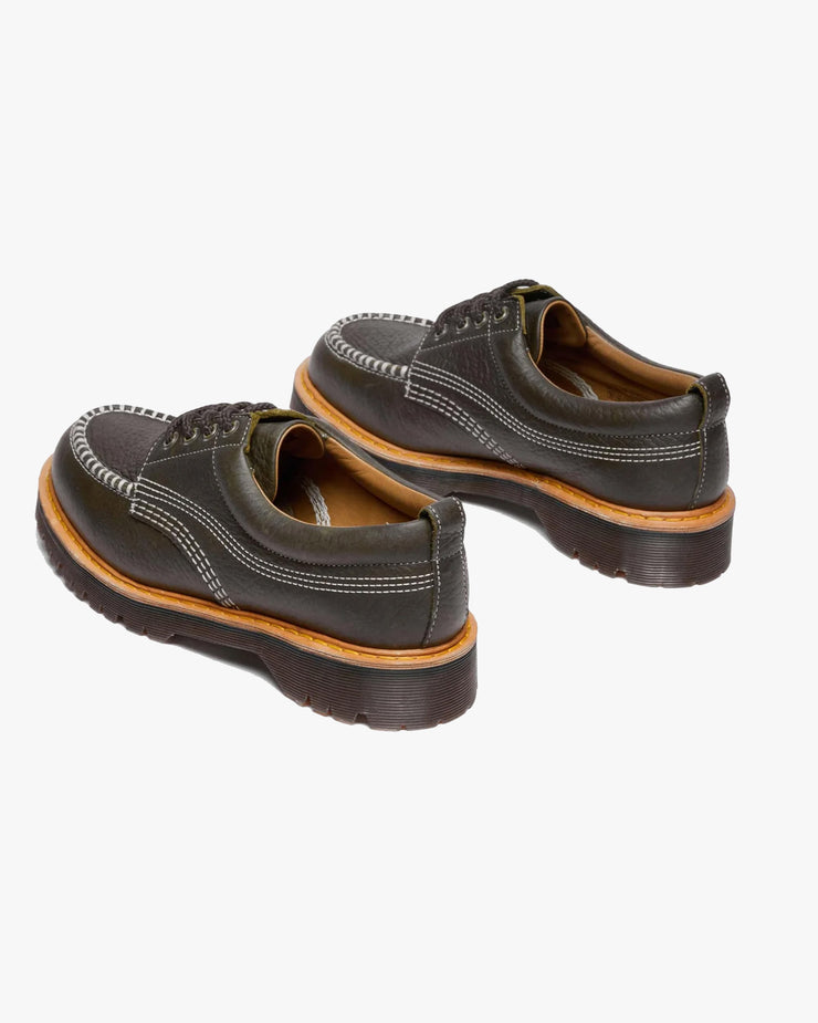 Dr Martens Archive Lowell 4-Eye Moc Toe Shoe - Olive Wild Grain
