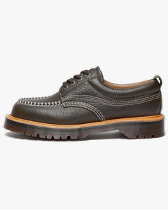 Dr Martens Archive Lowell 4-Eye Moc Toe Shoe - Olive Wild Grain
