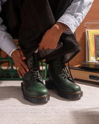 Dr Martens Made In England 1460 Pascal Boots - Green Buckingham | Dr Martens Boots | JEANSTORE