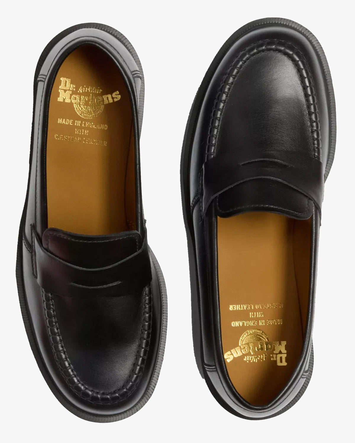 Dr Martens Made In England Delapre Penny Loafers - Black Classic Calf | Dr Martens Shoes | JEANSTORE