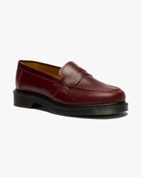 Dr Martens Made In England Delapre Penny Loafers - Burgundy Classic Calf