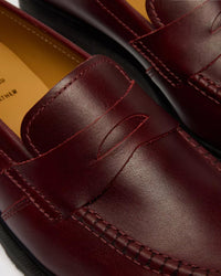 Dr Martens Made In England Delapre Penny Loafers - Burgundy Classic Calf