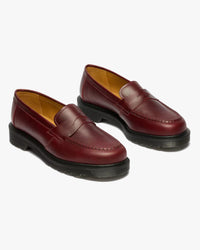 Dr Martens Made In England Delapre Penny Loafers - Burgundy Classic Calf