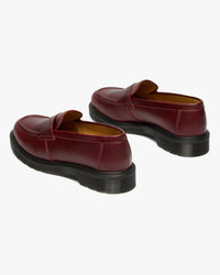 Dr Martens Made In England Delapre Penny Loafers - Burgundy Classic Calf