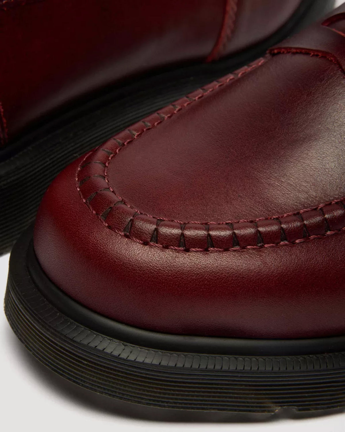 Dr Martens Made In England Delapre Penny Loafers - Burgundy Classic Calf