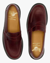 Dr Martens Made In England Delapre Penny Loafers - Burgundy Classic Calf