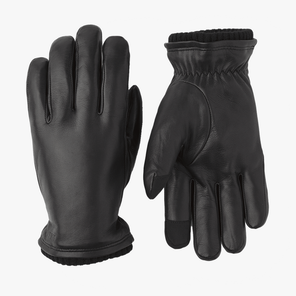 Hestra John Hairsheep Leather Gloves - Black | Hestra Gloves | JEANSTORE
