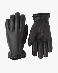 Hestra John Hairsheep Leather Gloves - Black | Hestra Gloves | JEANSTORE